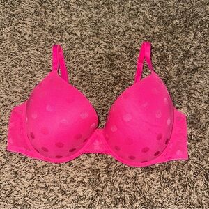 PINK Victoria's Secret Hot Pink Polka Dot Bra